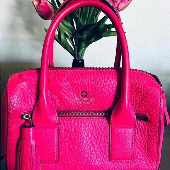 AUTHENTIC Kate Spade ♠️ Southport Avenue Alessa Zinnia Pink Satchel Hand… - Picture 5 of 9